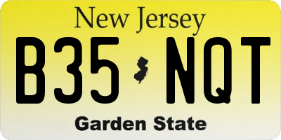 NJ license plate B35NQT