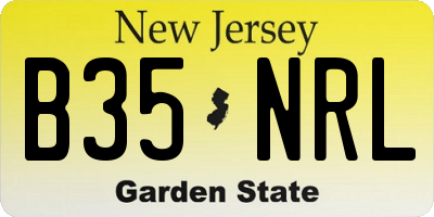 NJ license plate B35NRL