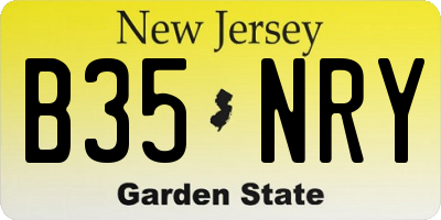 NJ license plate B35NRY