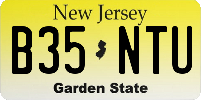 NJ license plate B35NTU