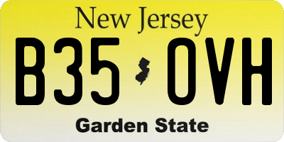NJ license plate B35OVH