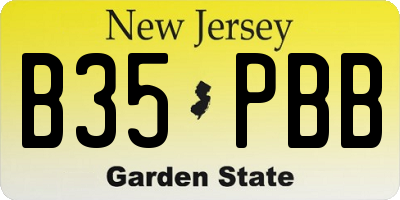 NJ license plate B35PBB