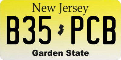 NJ license plate B35PCB