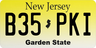 NJ license plate B35PKI