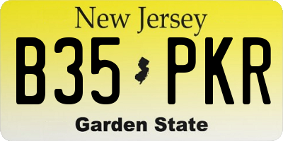 NJ license plate B35PKR