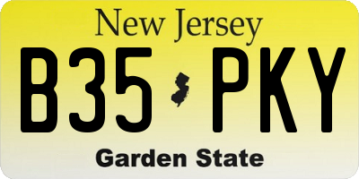 NJ license plate B35PKY