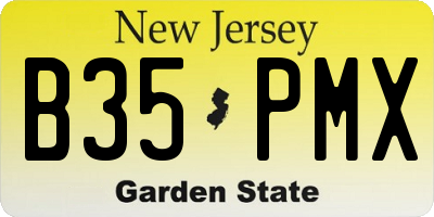 NJ license plate B35PMX