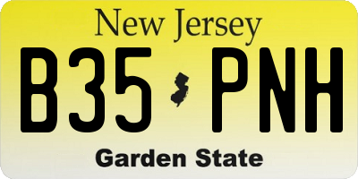 NJ license plate B35PNH