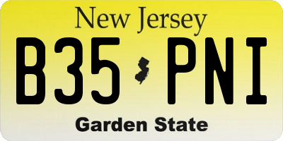 NJ license plate B35PNI