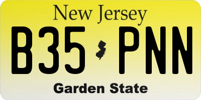 NJ license plate B35PNN