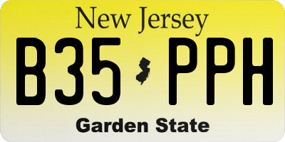 NJ license plate B35PPH