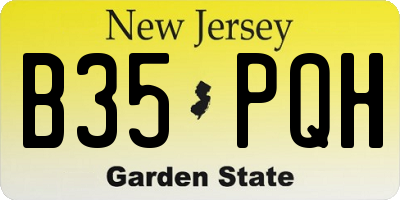 NJ license plate B35PQH