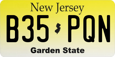 NJ license plate B35PQN