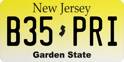 NJ license plate B35PRI