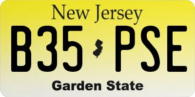 NJ license plate B35PSE