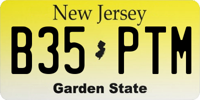 NJ license plate B35PTM