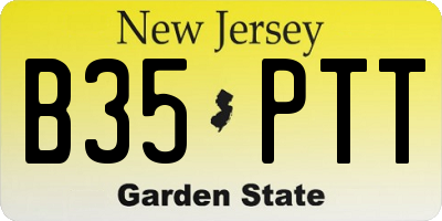 NJ license plate B35PTT
