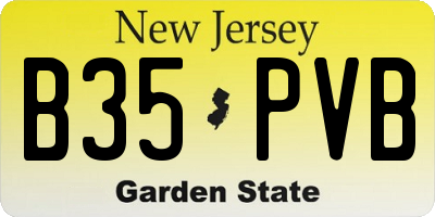 NJ license plate B35PVB