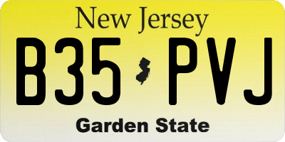 NJ license plate B35PVJ