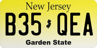 NJ license plate B35QEA