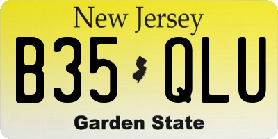 NJ license plate B35QLU