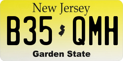 NJ license plate B35QMH