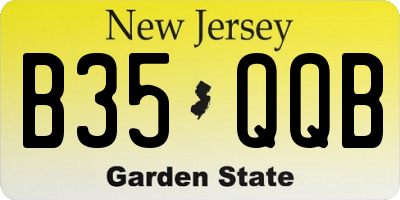 NJ license plate B35QQB