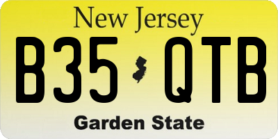 NJ license plate B35QTB
