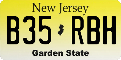 NJ license plate B35RBH