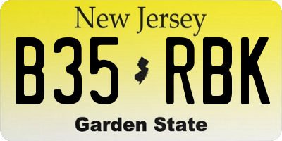 NJ license plate B35RBK