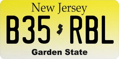 NJ license plate B35RBL