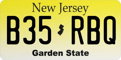 NJ license plate B35RBQ