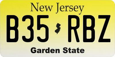 NJ license plate B35RBZ