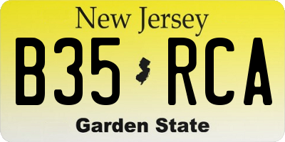 NJ license plate B35RCA