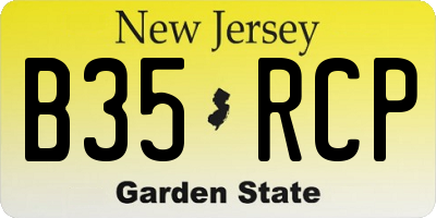 NJ license plate B35RCP