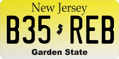 NJ license plate B35REB