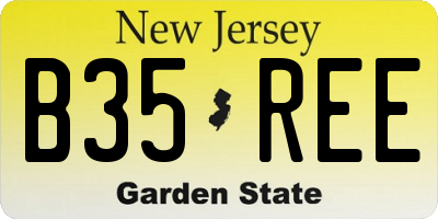 NJ license plate B35REE