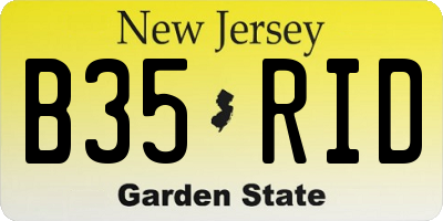 NJ license plate B35RID