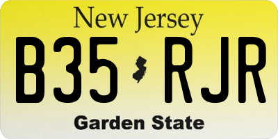 NJ license plate B35RJR