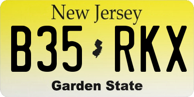 NJ license plate B35RKX