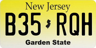 NJ license plate B35RQH