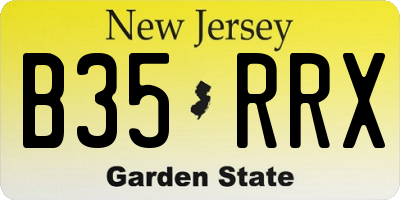 NJ license plate B35RRX