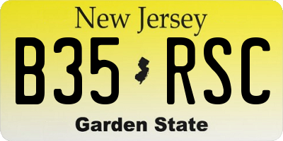 NJ license plate B35RSC