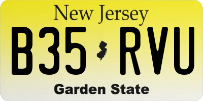 NJ license plate B35RVU