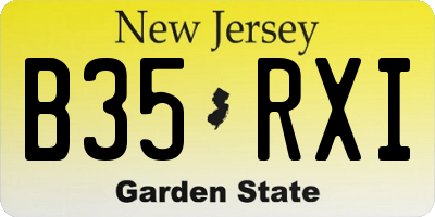 NJ license plate B35RXI