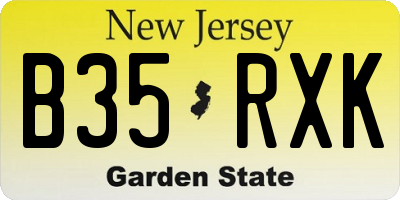 NJ license plate B35RXK