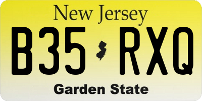 NJ license plate B35RXQ