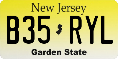 NJ license plate B35RYL