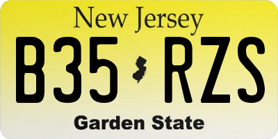 NJ license plate B35RZS