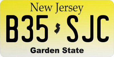 NJ license plate B35SJC